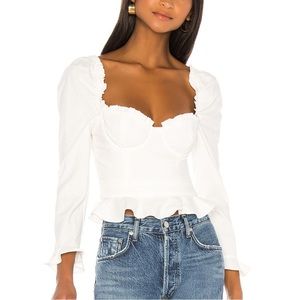 Majorelle Corie top in white - small